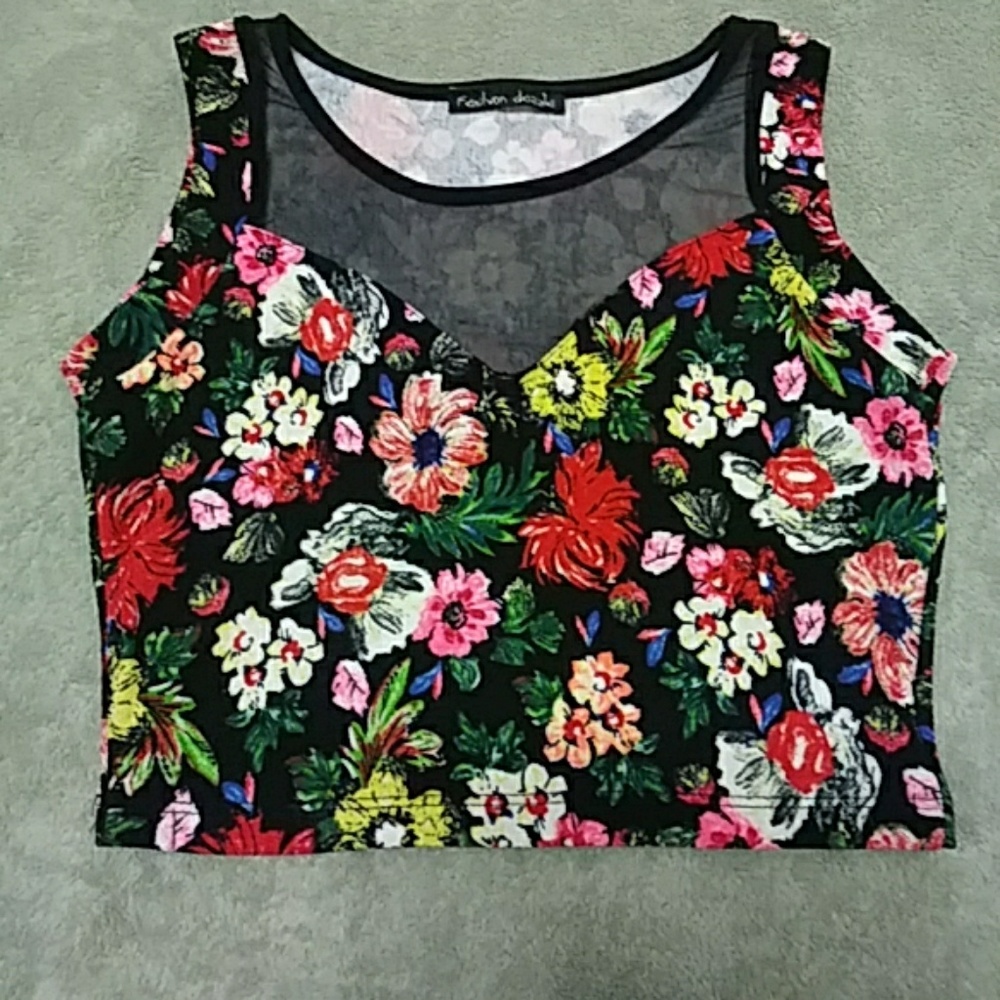 Floral crop top